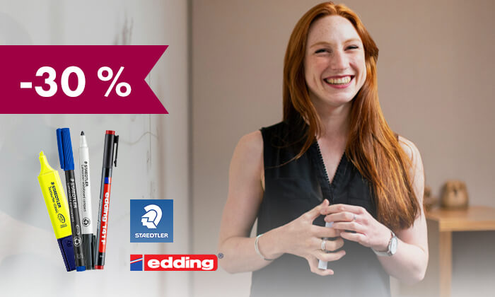 -30 % na izbrane izdelke Staedtler in Edding