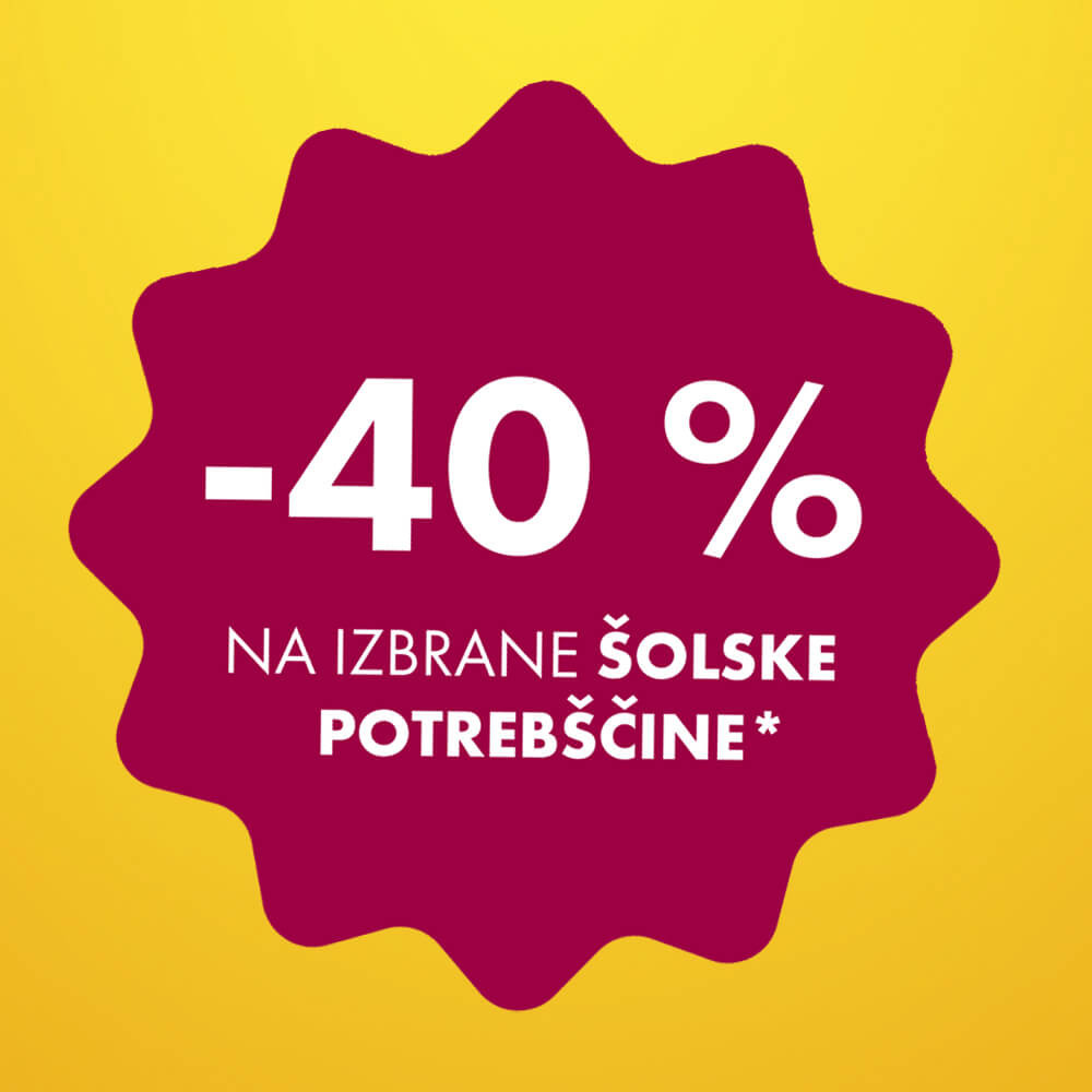 -40 % na izbrane šolske potrebščine