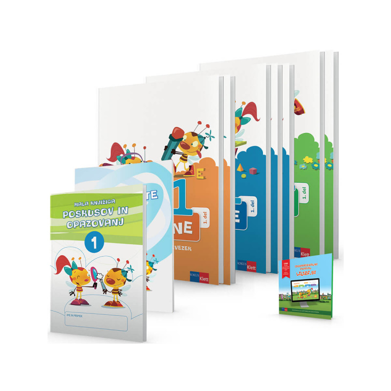 Lili in Bine 1, mali komplet medpredmetnih samostojnih delovnih zvezkov