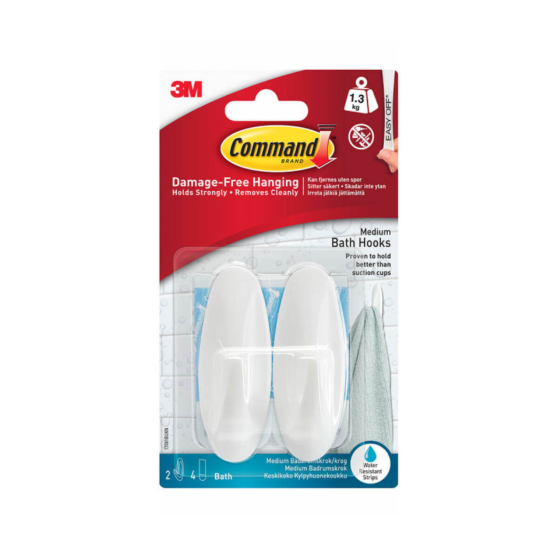 Kljukica, 3M, Command 17081, bela, 1,3kg, 2 kosa