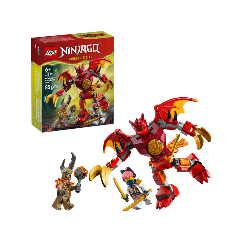 LEGO  Ninjago 71851 Kaijev bojni paket z zmajskim robotskim oklepom