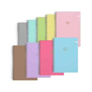 Špiralni zvezek, Soft Touch, A4, 80-listni, karo, različni motivi