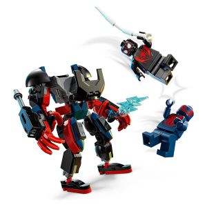 LEGO  Super Heroes 76337 Robotski oklep Milesa Moralesa proti Spider-Manu 2099