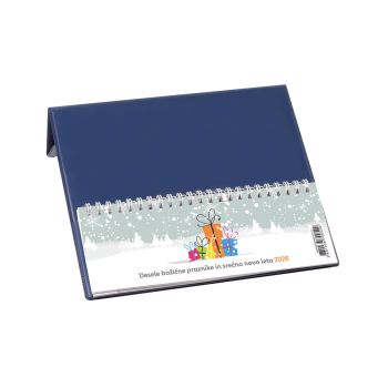 Namizni koledar, špirala, moder, 2026