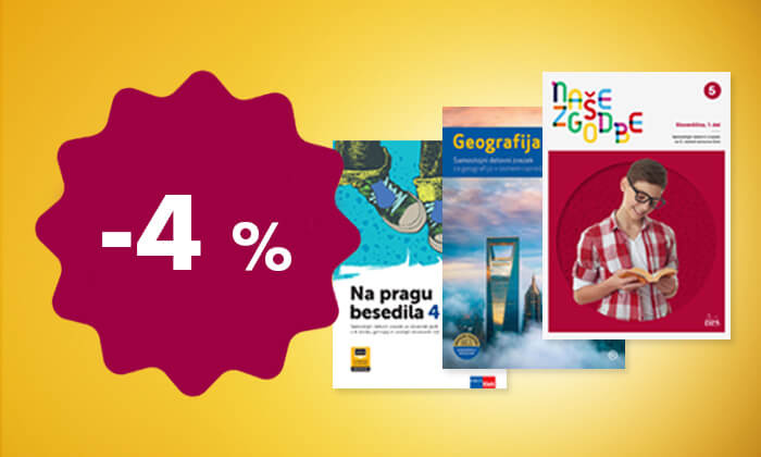 -4 % na učbenike in delovne zvezke