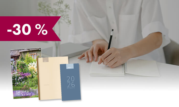 -30 % na koledarje, rokovnike, poslovnike in planerje