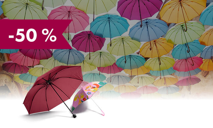 -50 % na izbrane dežnike