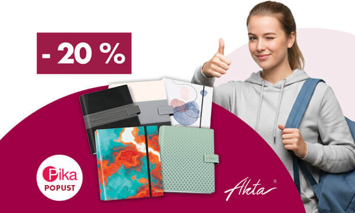 -20 % na mape in organizatorje Akta - s Pika kartico