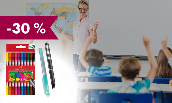 -30 % na izbrane šolske potrebščine