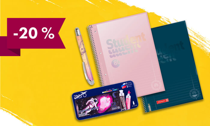 -20 % na izbrane šolske potrebščine