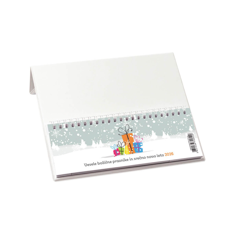 Namizni koledar, špirala, bel, 2026