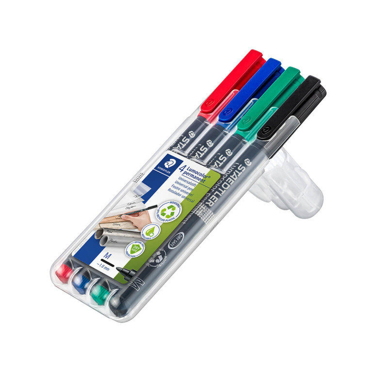 Permanentni flomaster Lumocolor 317 WP4, set 4 različnih barv