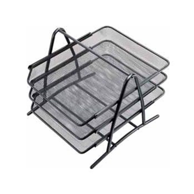 Kovinski tridelni predalnik Helit H2518295 črn