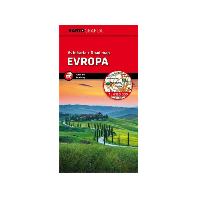 Evropa 1:1.450.000, avtokarta