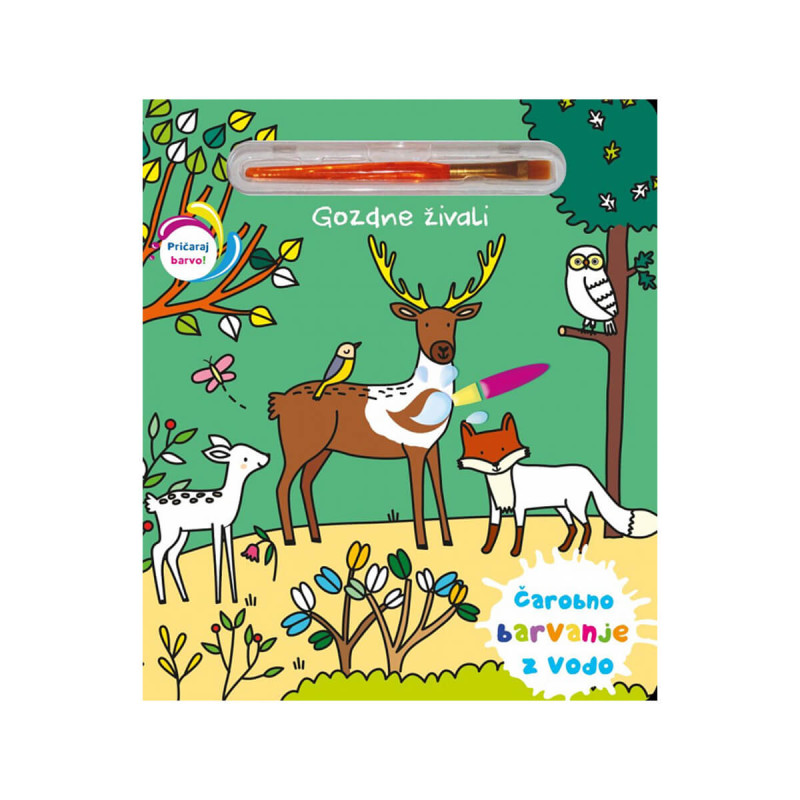 Gozdne živali, čarobno barvanje z vodo