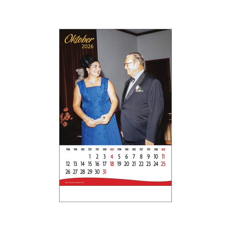 Stenski koledar, Josip Broz Tito, 2026