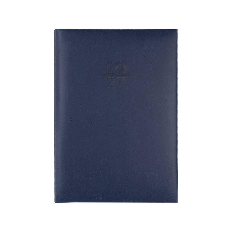 Dnevnik, z datumi, 17,2 x 24,3 cm, črte, 384 strani, 80g beli papir, modra, 2027