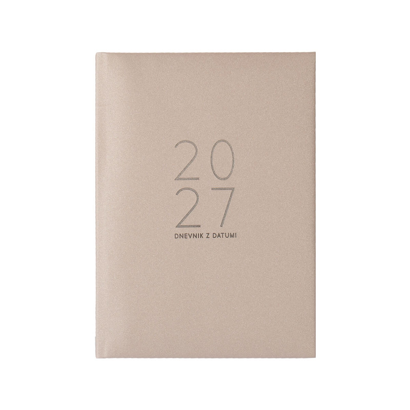 Dnevnik, z datumi, SPARKLE, 17,2 x 24,3 cm, črte, 384 strani, 80g beli papir, roza, 2027