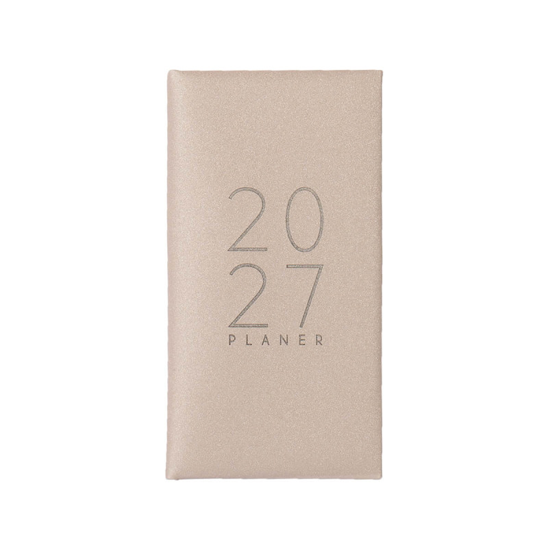 Planer, SPARKLE, 8 x 16 cm, črte, 144 strani, 80g beli papir, roza, 2027
