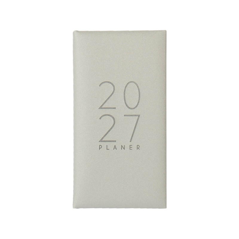 Planer, SPARKLE, 8 x 16 cm, črte, 144 strani, 80g beli papir, srebrn, 2027