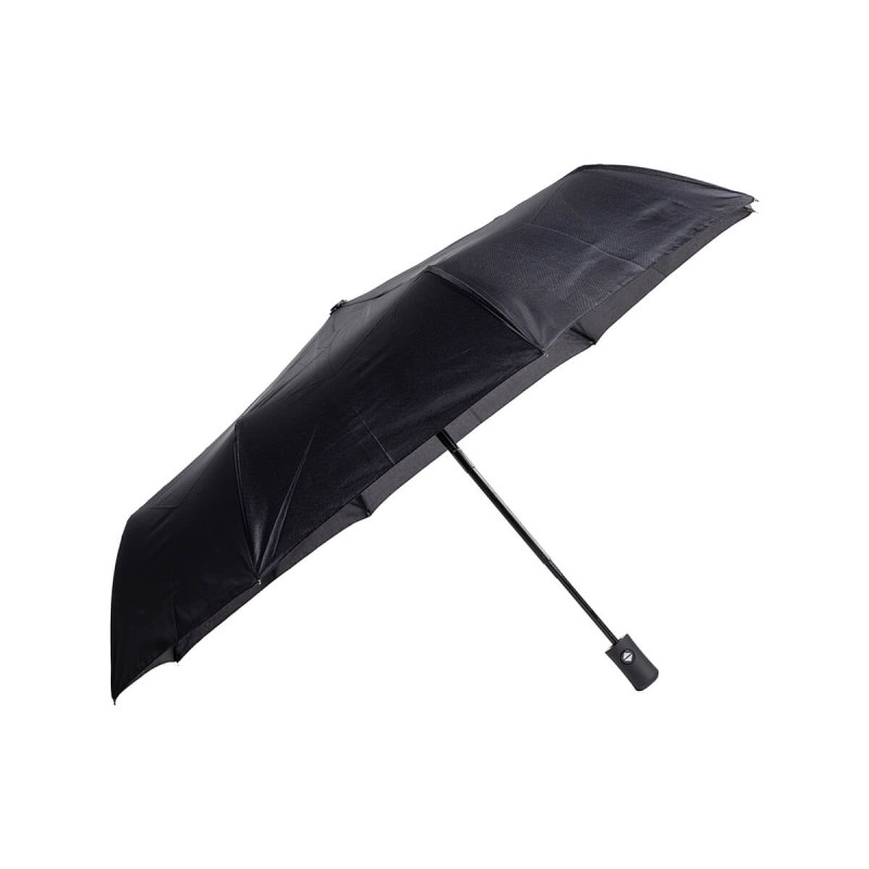 Zložljiv dežnik DARTH, gumijast ročaj, avtomatsko odpiranje, črne barve