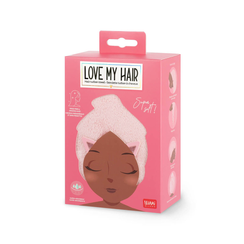 Brisača za lase, Love My Hair, Kitty, Legami