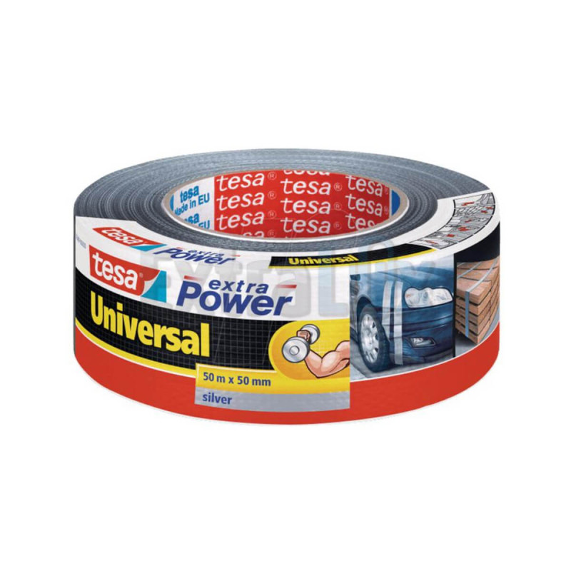 Lepilni trak, Tesa, extra power, 48mmx50m, srebrn