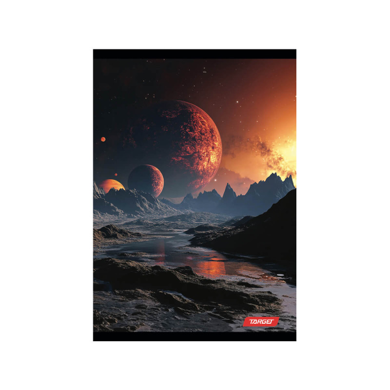 Zvezek, Target, A4, 52-listni, karo 5 mm, različni motivi Space