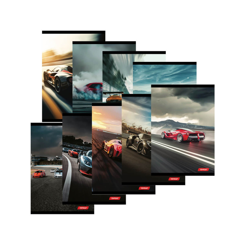 Zvezek, Target, A4, 52-listni, karo 5 mm, različni motivi Speed