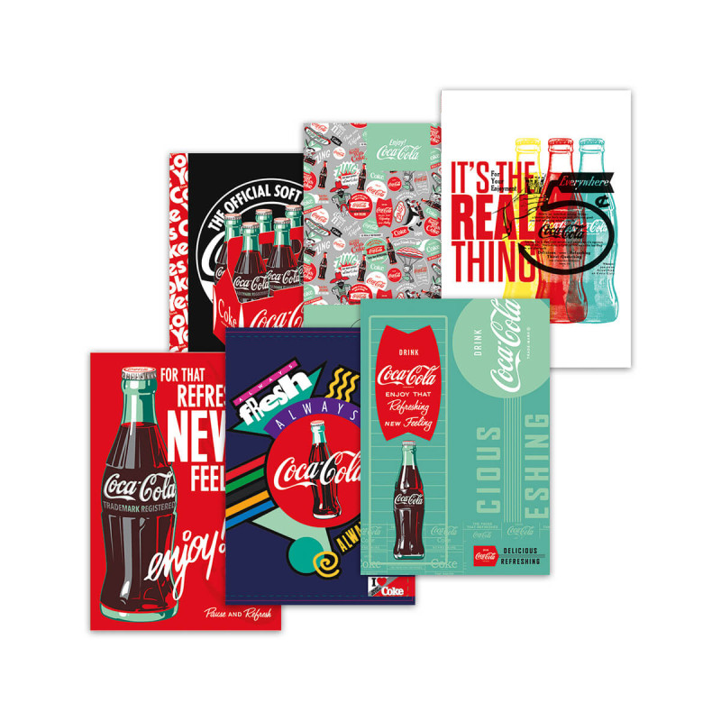 Zvezek, Lipa Mill, A4, 52-listni, črte 9 mm, različni motivi Coca-Cola