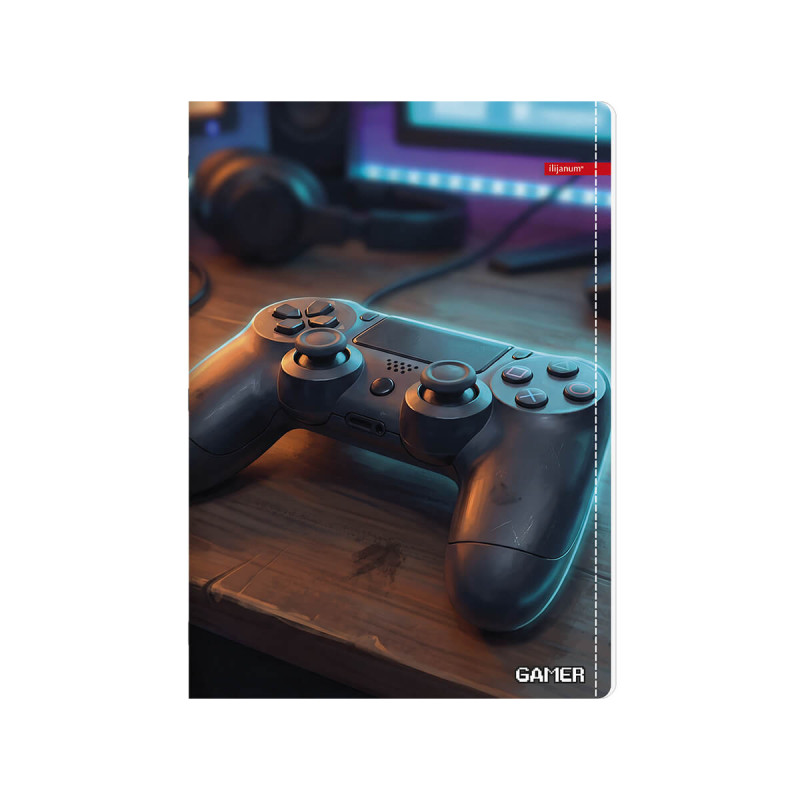 Zvezek A4 52 listni črtan Gamer, sortirani motivi