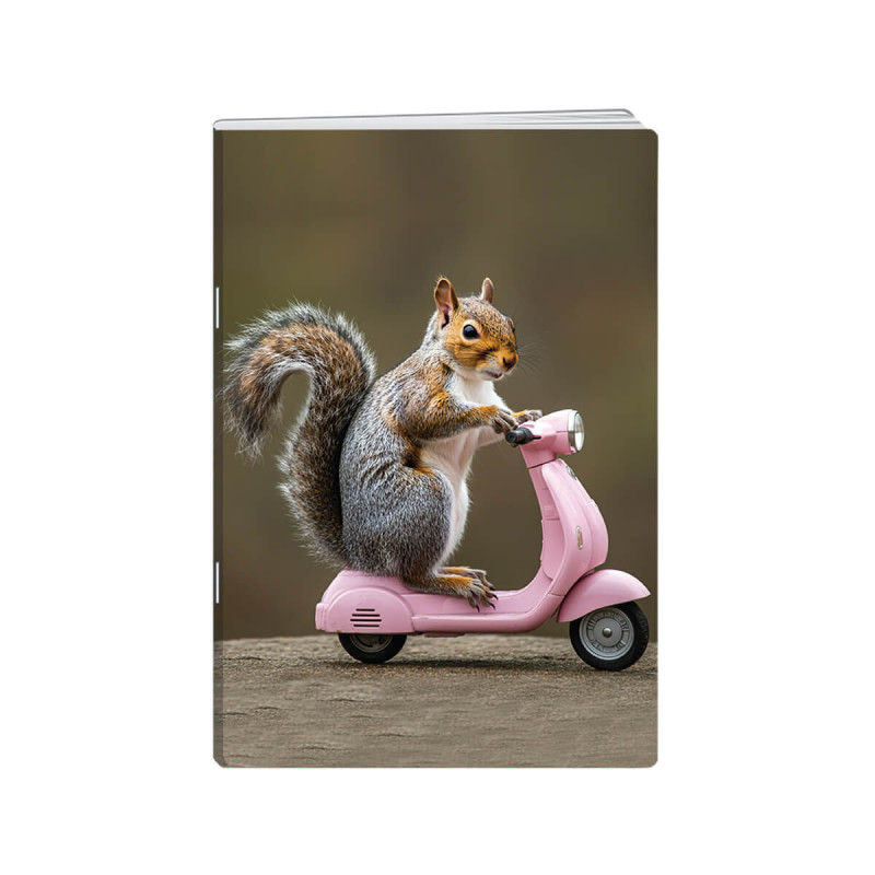 Zvezek A4, 52 listni, karo 1cm, Funny animals, New Design