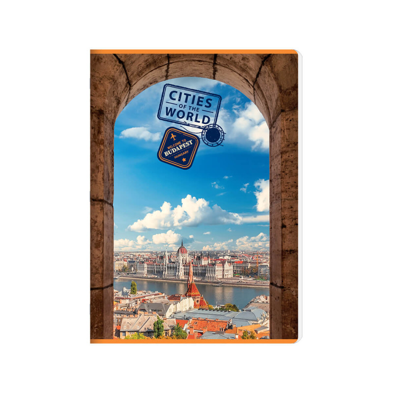 Zvezek, A4, 52-stranski, črtasti, City, različni motivi