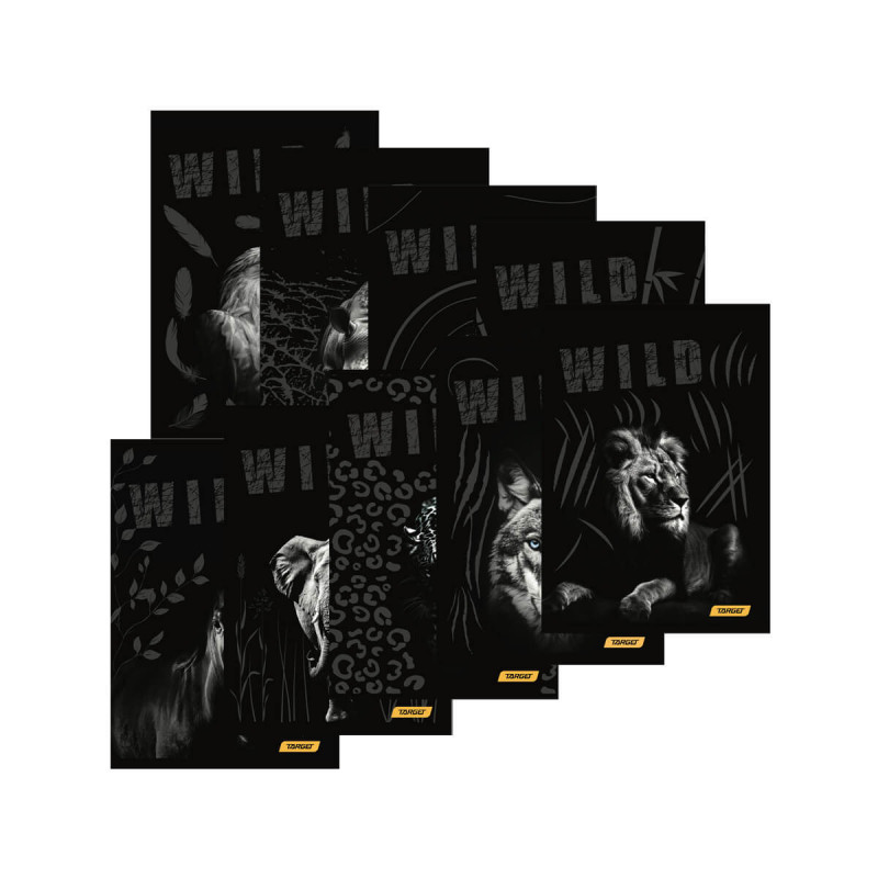 Zvezek A4 80 listni karo 5mm Animal Wild, Target