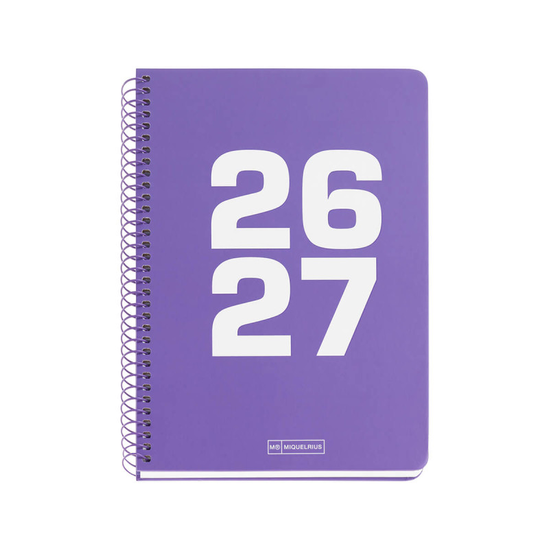 Šolski planer, tedenski, 10-mesečni, špiralni, 155x213mm, Lilac 26/27
