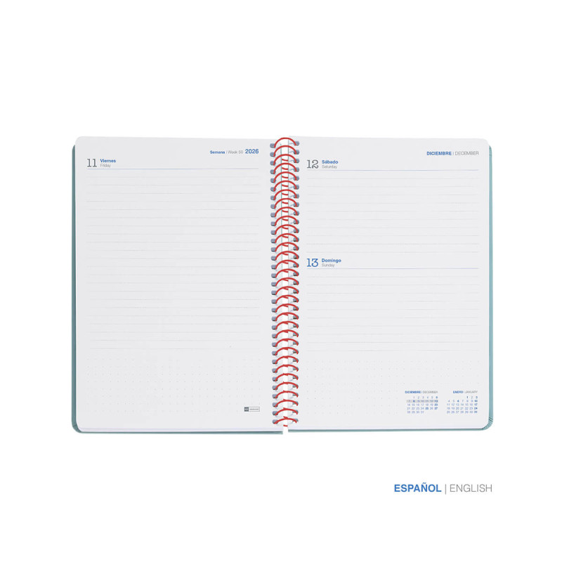 Šolski planer, dnevni, 10-mesečni, špiralni, 155x213mm, Coral 26/27