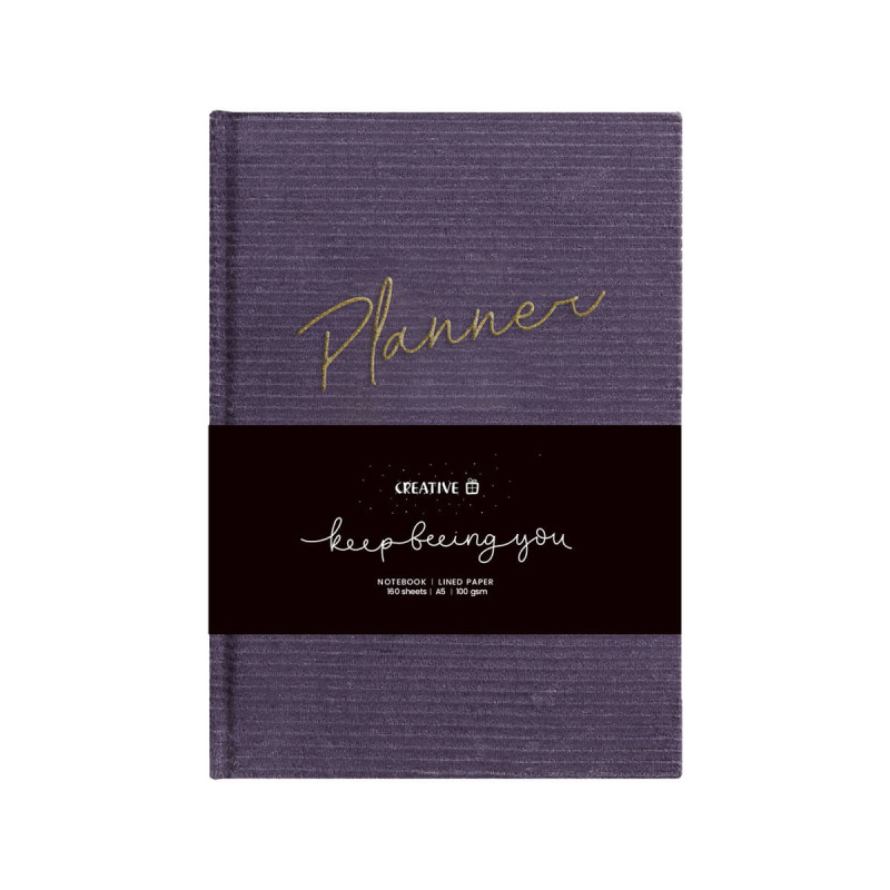 Notes Velevet 14x 20 cm, sort