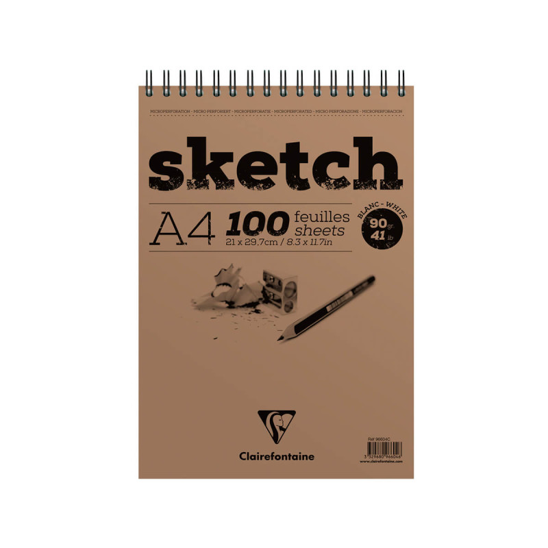 Špiralni skicirni blok A4 100 listni