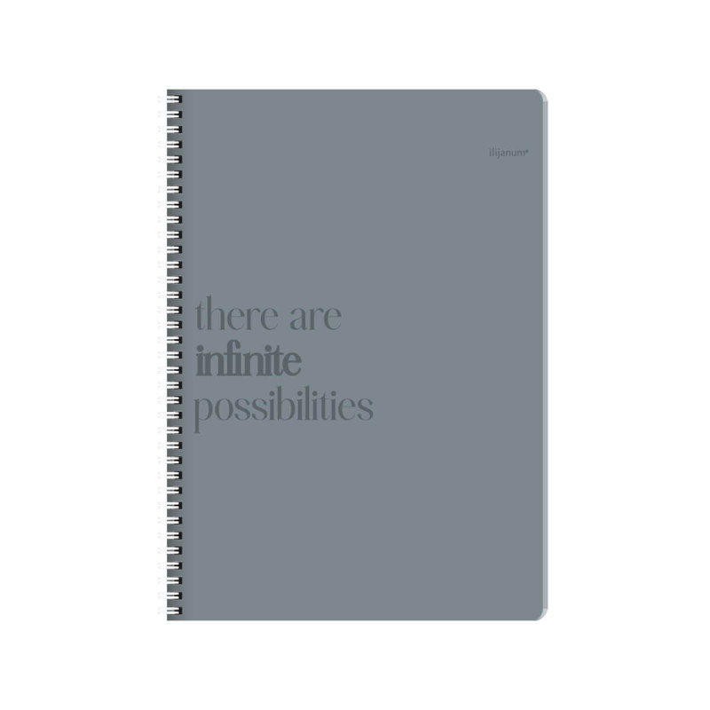 Šprialni zvezek A4 120 listni črtan Infinity, sortirani motivi