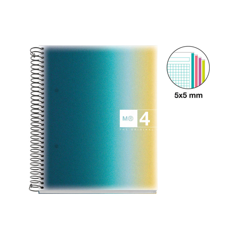 Špiralni zvezek, Miquelrius, A5, 120-listni, karo, Aurora, Iceland