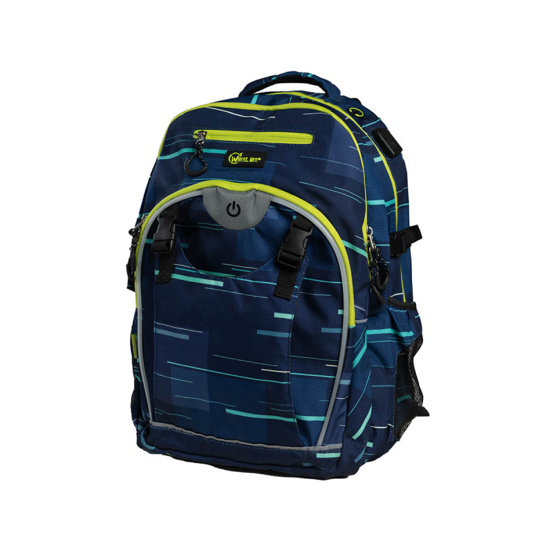 Set Nahrbtnik LED Generation Z s pripadajočo peresnico Blue Green Line