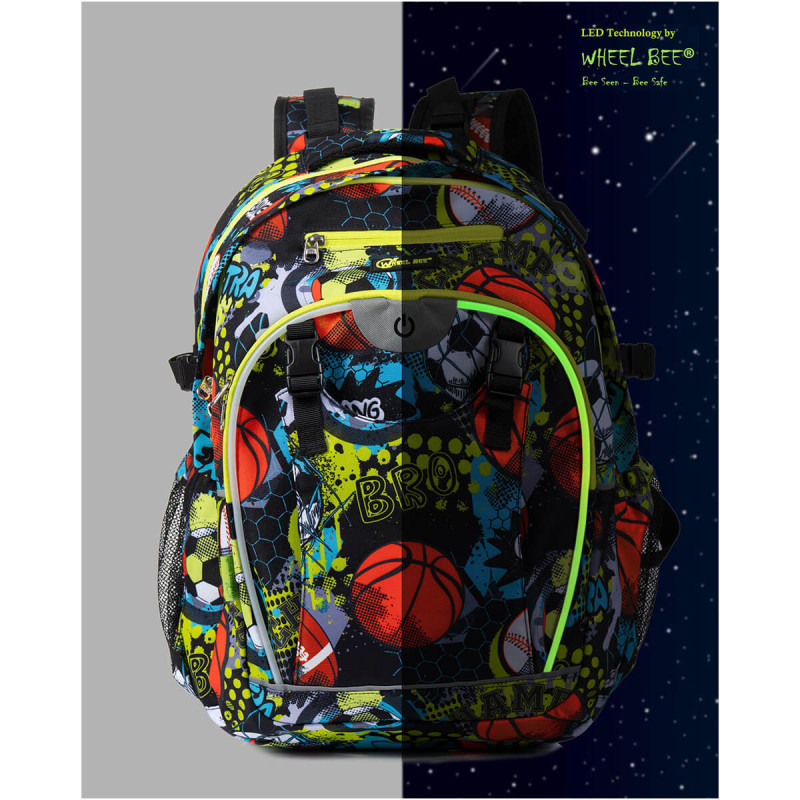 Set Nahrbtnik LED Generation Z s pripadajočo peresnico All Sports