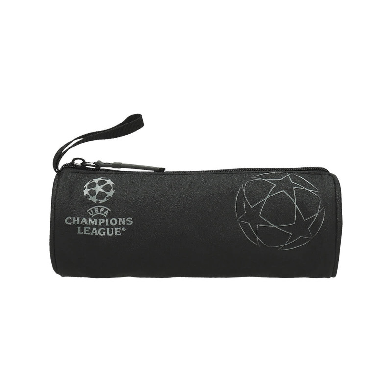 Prazna peresnica, okrogla, črna, 1 zadrga, UEFA, črna
