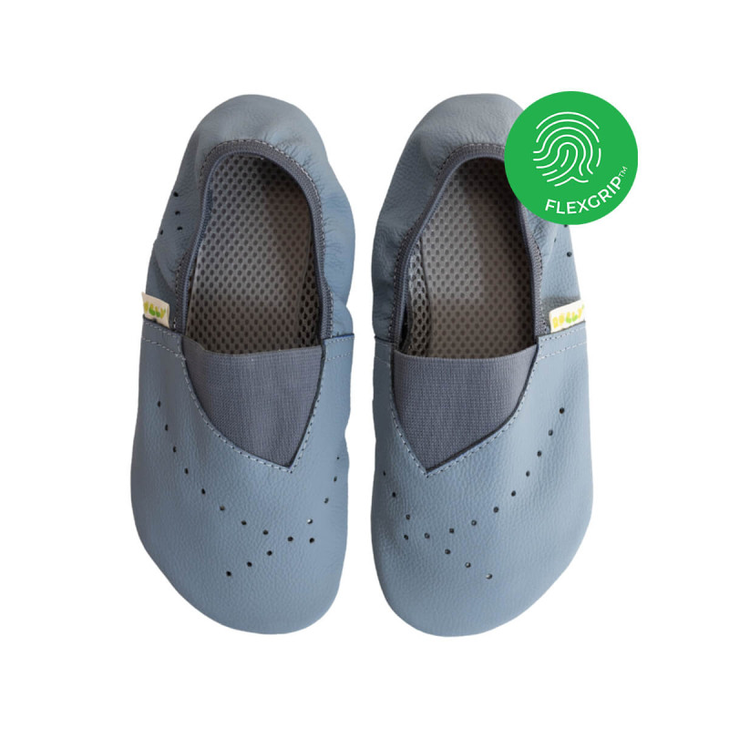 Fantovski usnjeni copati  FlexGrip Fly STONE BLUE, št. 34