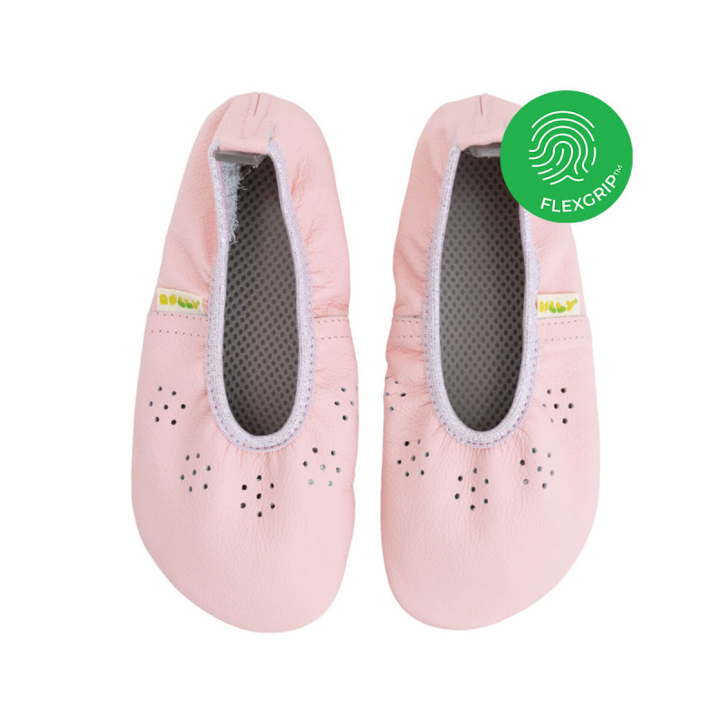 Dekliški usnjeni copati FlexGrip Fly Rose, št. 34