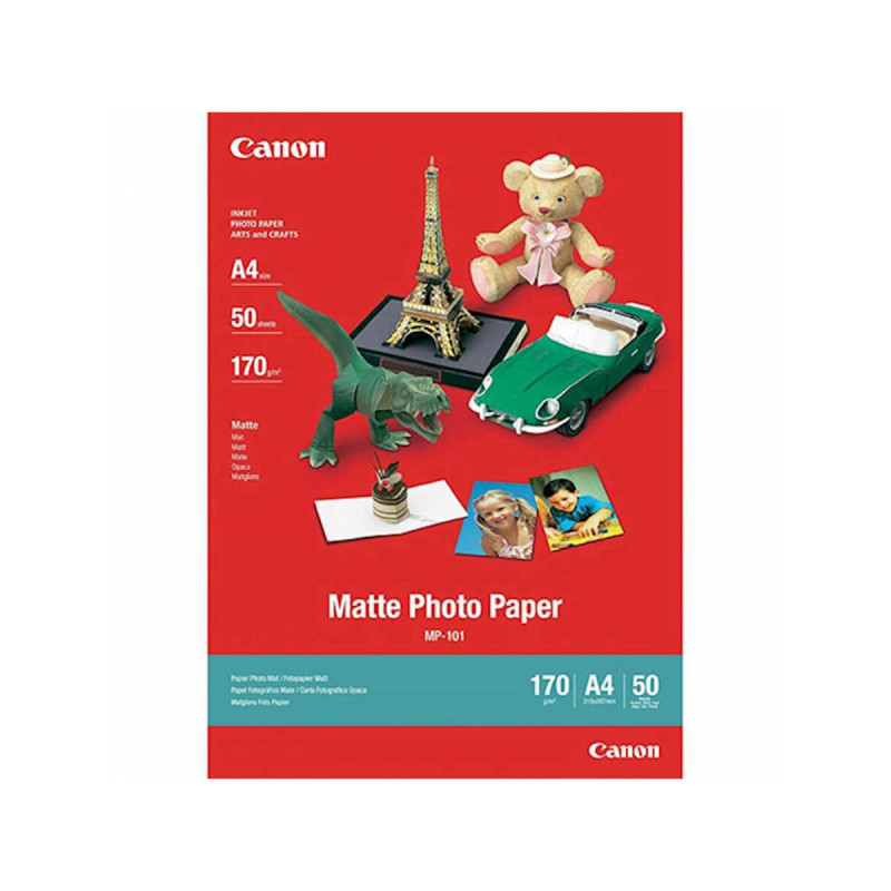 Inkjet foto Canon papir A4 MP-101 mat 170g, 50 listov v zavitku