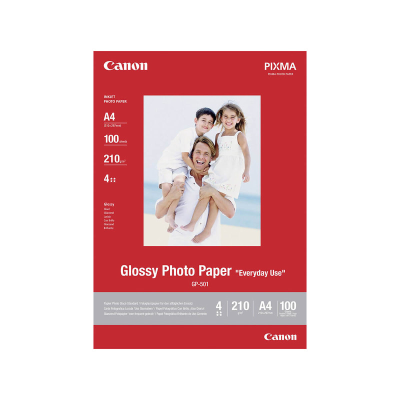 Inkjet foto Canon papir A4 GP-501 sijaj 210g, 100 listov v zavitku