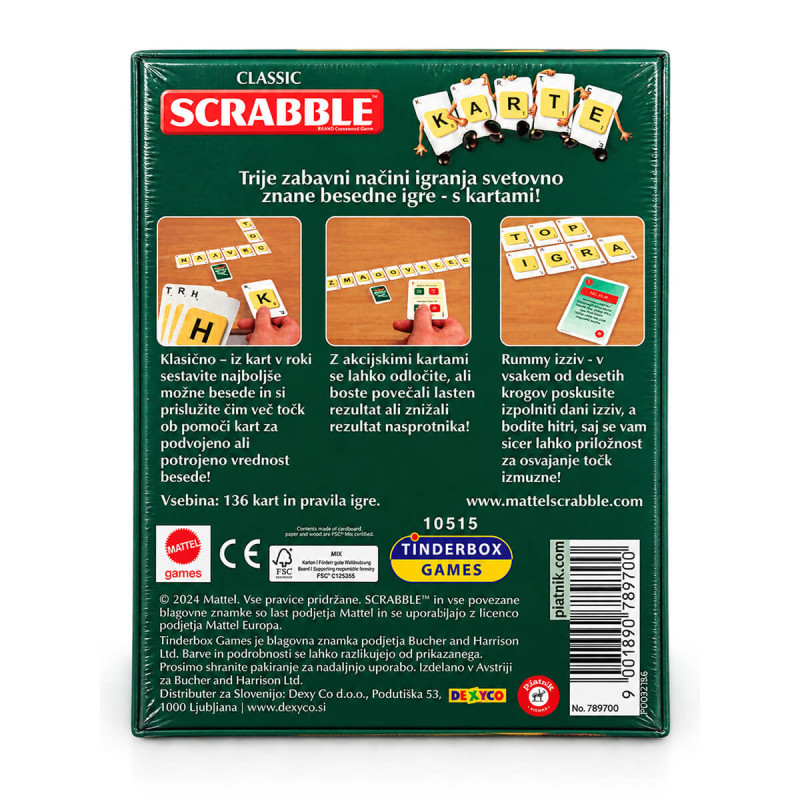 Družabna igra Scrabble, karte, Piatnik