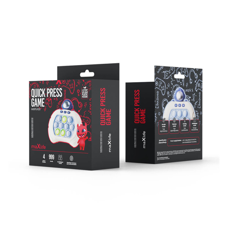 Prenosna igra Hitri prsti, Maxlife, 4 igralni načini, 999 nivojev, krepi spomin in koncentracijo.