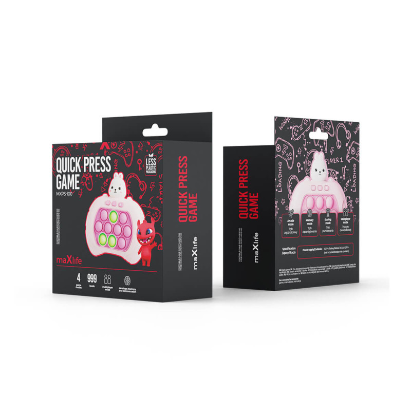 Prenosna igra Hitri prsti, Maxlife, 4 igralni načini, 999 nivojev, krepi spomin in koncentracijo.